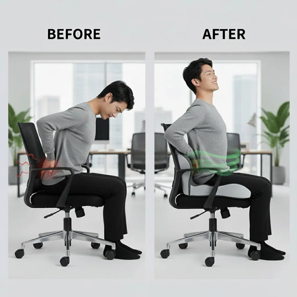 Ergonomic L-Shape Seat Cushion